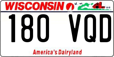 WI license plate 180VQD