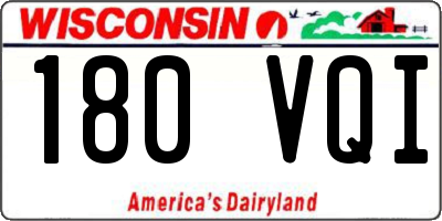 WI license plate 180VQI