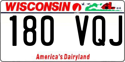 WI license plate 180VQJ