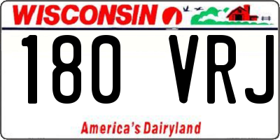WI license plate 180VRJ