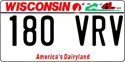 WI license plate 180VRV