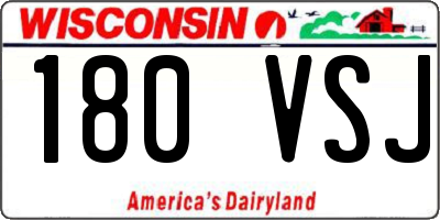 WI license plate 180VSJ
