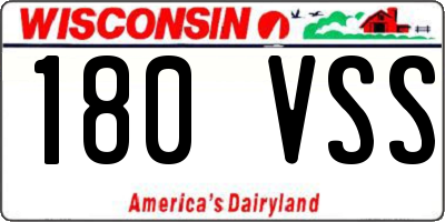 WI license plate 180VSS