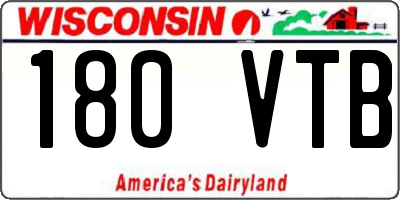 WI license plate 180VTB