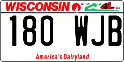 WI license plate 180WJB