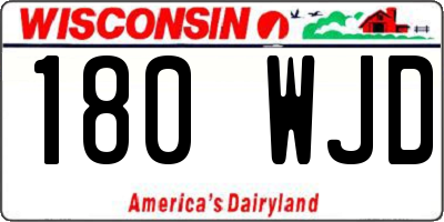 WI license plate 180WJD
