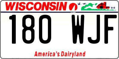 WI license plate 180WJF