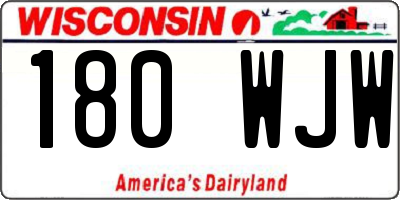 WI license plate 180WJW