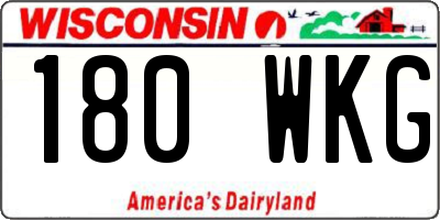 WI license plate 180WKG