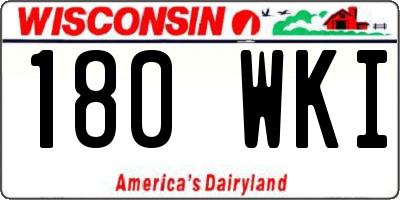 WI license plate 180WKI