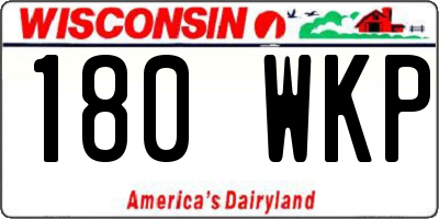 WI license plate 180WKP