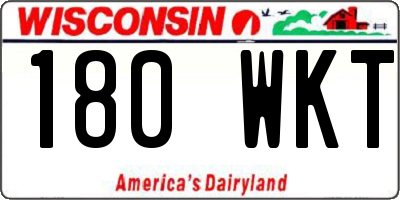 WI license plate 180WKT