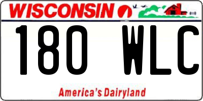WI license plate 180WLC
