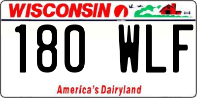 WI license plate 180WLF