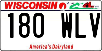 WI license plate 180WLV