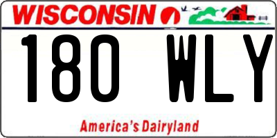 WI license plate 180WLY