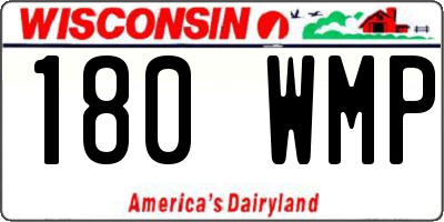WI license plate 180WMP