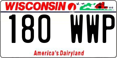 WI license plate 180WWP