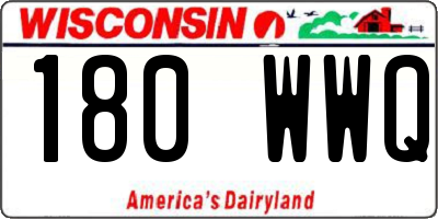 WI license plate 180WWQ