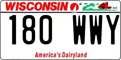WI license plate 180WWY