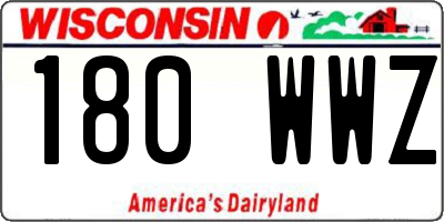 WI license plate 180WWZ