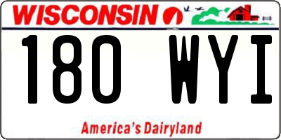 WI license plate 180WYI