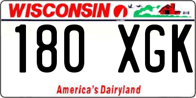 WI license plate 180XGK