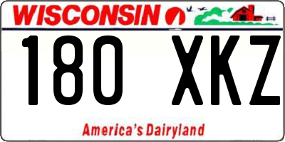 WI license plate 180XKZ