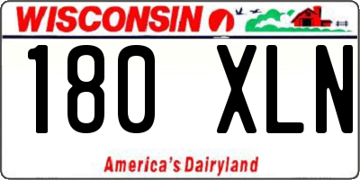 WI license plate 180XLN