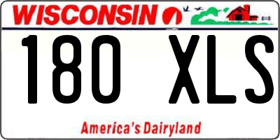 WI license plate 180XLS