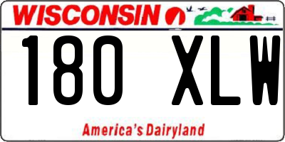 WI license plate 180XLW