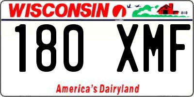 WI license plate 180XMF
