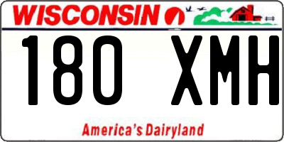 WI license plate 180XMH