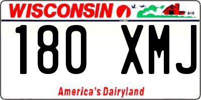 WI license plate 180XMJ