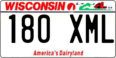 WI license plate 180XML