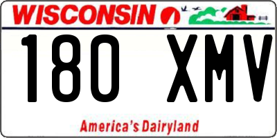 WI license plate 180XMV