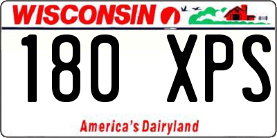 WI license plate 180XPS
