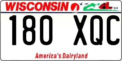 WI license plate 180XQC