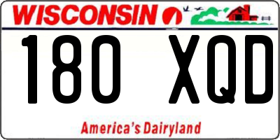 WI license plate 180XQD