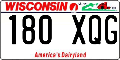 WI license plate 180XQG