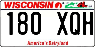 WI license plate 180XQH