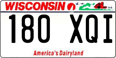 WI license plate 180XQI