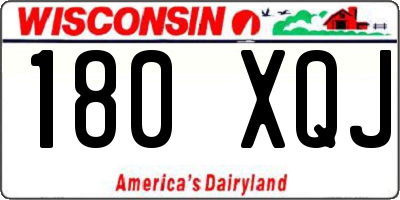 WI license plate 180XQJ