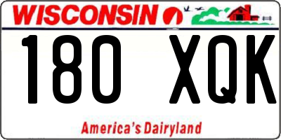 WI license plate 180XQK