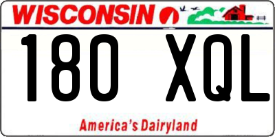 WI license plate 180XQL