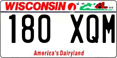 WI license plate 180XQM