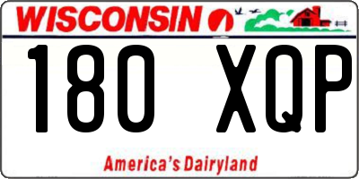 WI license plate 180XQP