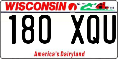 WI license plate 180XQU