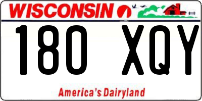 WI license plate 180XQY
