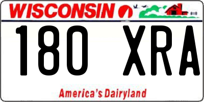 WI license plate 180XRA
